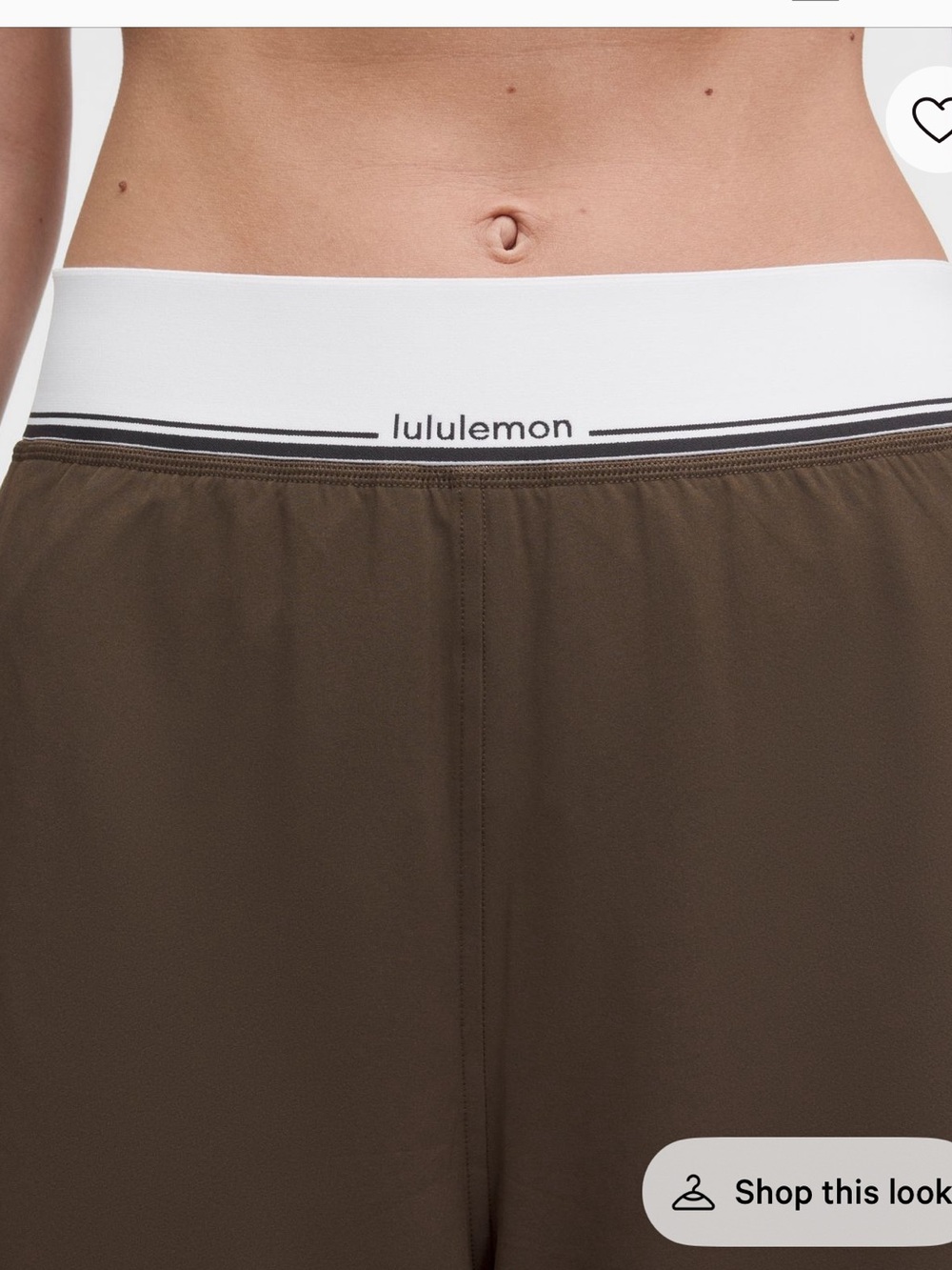 NWT Lululemon Swift High-Rise Wide-Leg Pant Logo Waistband / Walnut Crunch/White